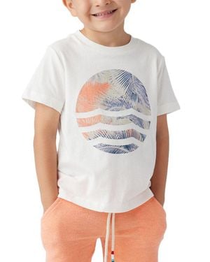 Sol Angeles Coral Palm Waves Crew - White