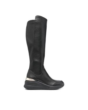 Liu Jo Alyssa 08 Polyurethane Metallic Boots - Black