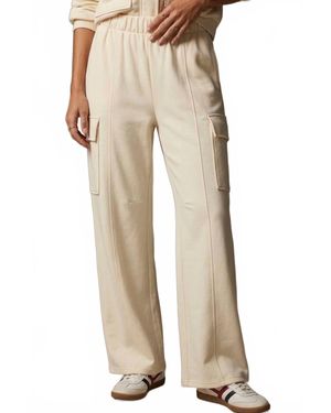 Q2 Wide Leg Cargo Pants - Natural