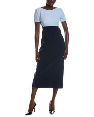 Carolina Herrera Tea Length Dress - Blue
