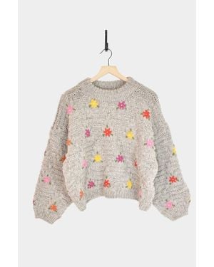 Ichi Wool Hand Knit Pullover - Natural