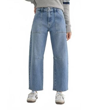 Just Black Denim Ankle Barrel Jeans - Blue