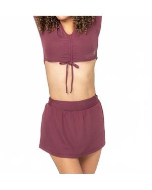 Lovyt Krina Winterly Crop Top - Purple