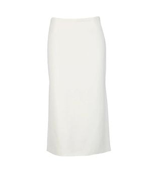 Sportmax Asymmetrical Midi Skirt - White