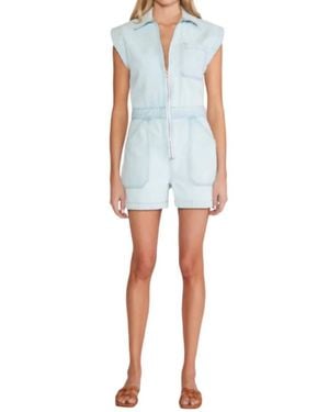eTica Adjustable Waist Utility Romper - Blue
