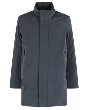 Rrd Montecristo High Collar Floating Raincoat - Gray
