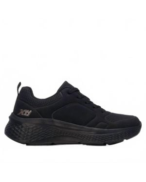 Xti Casual Mini Wedge Lace-Up Sneakers - Black