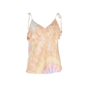 Rabanne Tie-Dyed Self-Tie Camisole Top - Natural