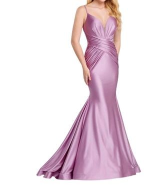 Ellie Wilde Sleeveless Fit And Flare Gown - Purple