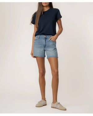 Kut From The Kloth Jane High Rise Hem Short - Blue