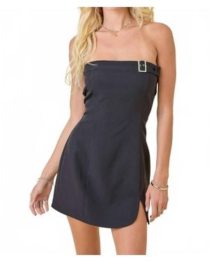 Day + Moon Bucklestrap Mini Dress - Blue