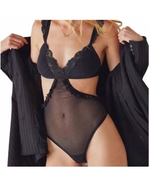 WE ARE HAH Key To Your Heart Bodysuit - Black