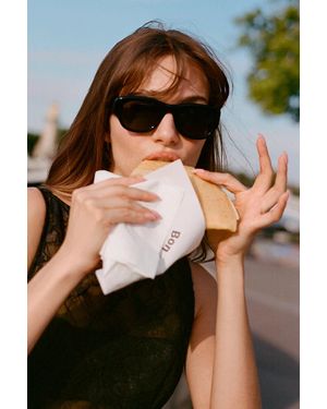 Raen Lonso Square Sunglasses - Black