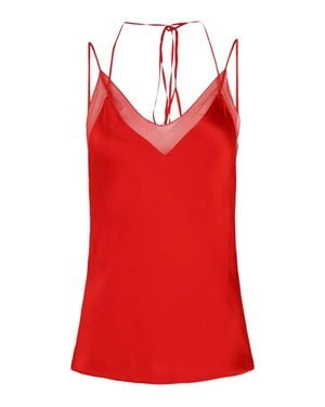 Ferragamo Satin V-Neck Camisole - Red