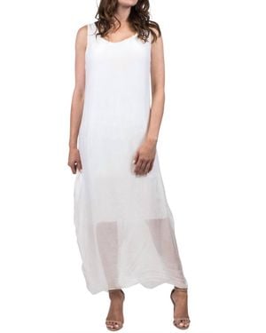 Gigi Moda Celia Solid Maxi Dress - White