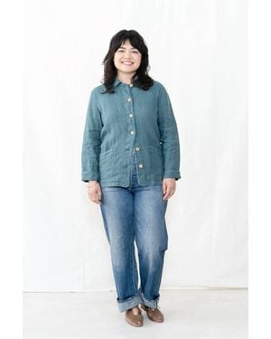 Armor Lux Fisherman's Linen Jacket - Blue