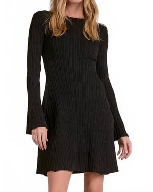 Elan Long Sleeve Crewneck Dress - Black