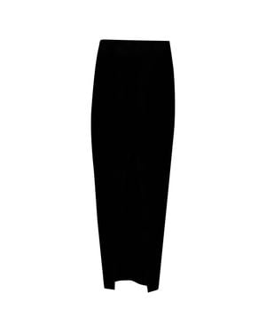 Rick Owens Fitted Midi Skirt - Black