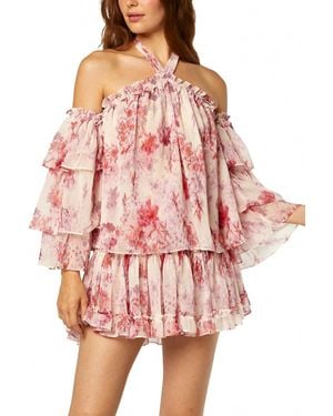 MISA Los Angles Ditte Off Shoulder Top - Red