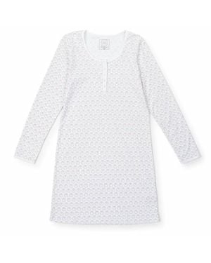 Lila and Hayes Holiday Wreath Ann Nightgown - White