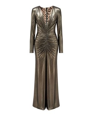 Philipp Plein Shiny Long Dress - Natural