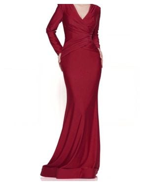 Marsoni by Colors Long Sleeve Gown - Red