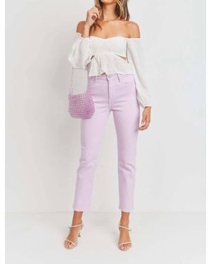 Just Black Denim Cigarette Jean - Pink