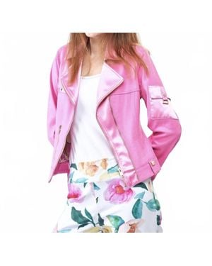 Insight Pleather Moto Jacket - Purple