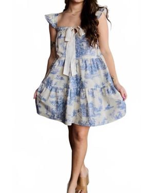 AUREUM Rosemarie Ruffle Dress - Blue