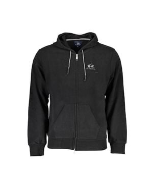 La Martina Cotton Sweater With Hood - Black
