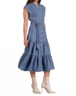 Elan Clara Midi Dress - Blue