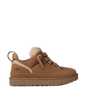 UGG Lowmel Suede-Fabric Low-Top Sneakers - Brown