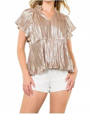 Thml Lightweight Peplum Top - White