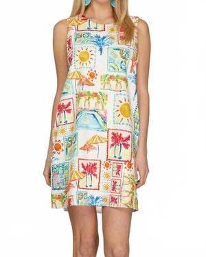 She + Sky By The Sea Shift Mini Dress - White