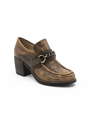 Casta Palmer Chain Loafer Shoes - Brown