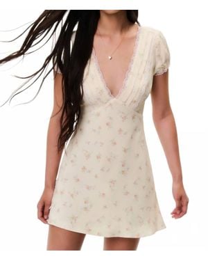 LoveShackFancy Yasmin Floral Lace-Trimmed Mini Dress - White
