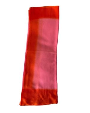 THE GRAY CRAB Ombré Silk Wool Scarf - Red