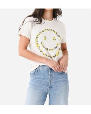 RE/DONE 70S Loose Tee Smile Top - Blue
