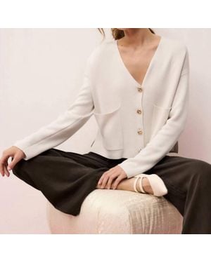 Splendid Libby Cropped Cardigan - Natural