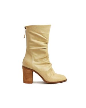 BEAST FASHION Ciena Slouchy Mid-Calf Boot - Natural