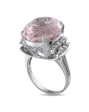 LB Exclusive Platinum Diamond And Kunzite Ring Mf08-032725 - White
