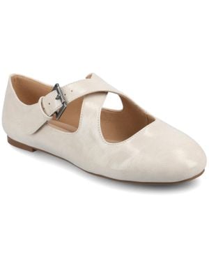Journee Collection Journee Ivanna Mary Jane Flats - White