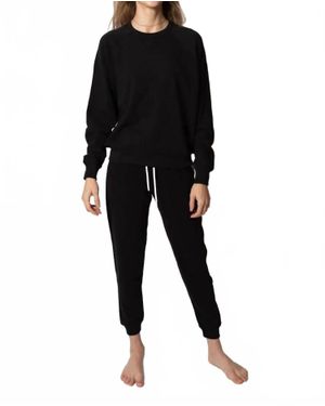 Leallo Dune Solid Sweatpants - Black