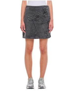 JW Anderson Denim Twisted Skirt - Gray