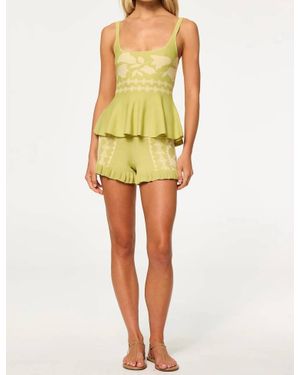 MISA Los Angles Miley Knit Scoop Neck Top - Yellow