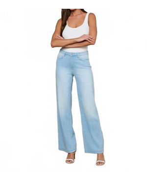 L'Agence Scottie Wide-Leg Jeans - Blue