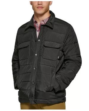 BASS OUTDOOR Mission Shirt Jacket Quilted Snap Front Fts90 - Black