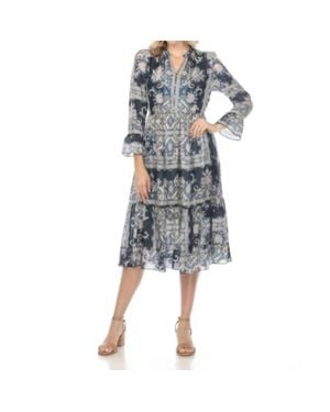 Johnny Was Lucrezia Slip Dress - Blue