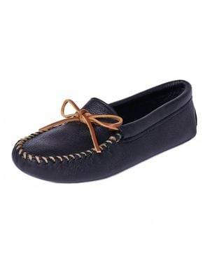 Minnetonka Double Deerskin Softsole Moccasins - Blue