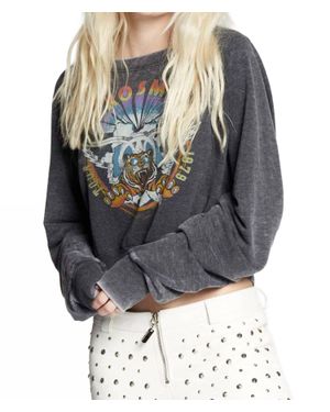 Recycled Karma Aerosmith 1979 Tour Crop Sweatshirt - Gray